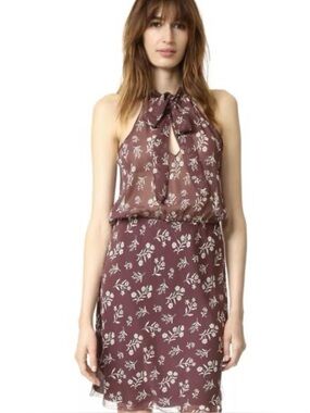 NILI  LOTAN silk gorgeous dress crêpe blossom XS $615